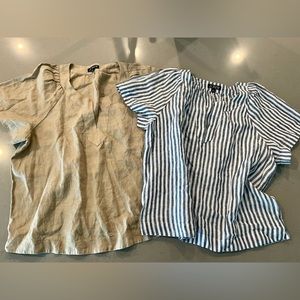 J. Crew Linen Top Set XL